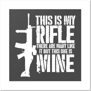 THIS IS MY RIFLE - FN SCAR (white text version) Posters and Art